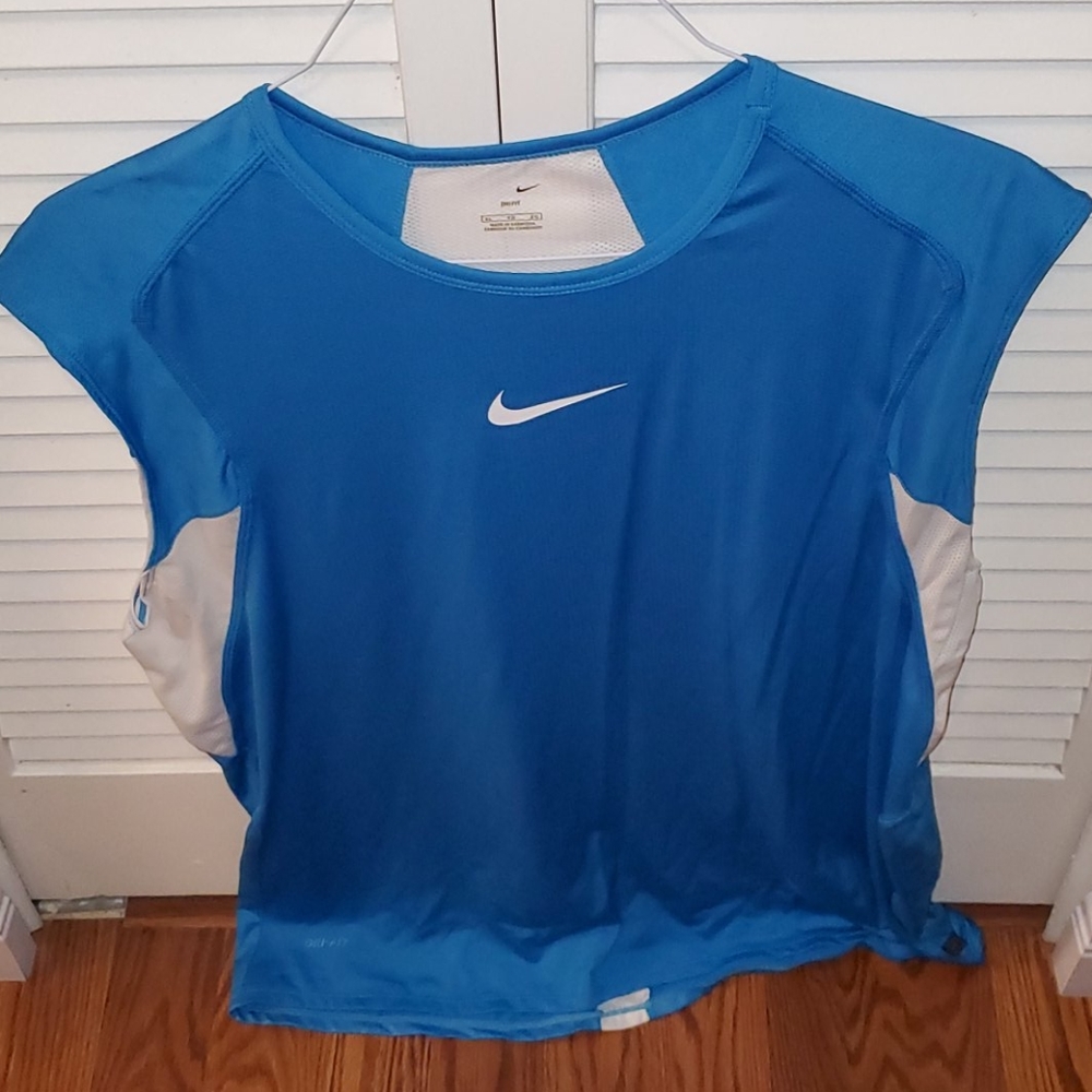 💙Light blue, sleeveless men's tennis shirt